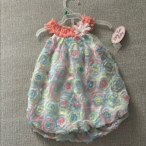 Little Lass Pink and Blue Diaper Covers with Floral Design